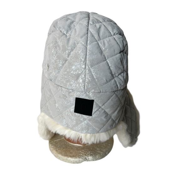 Free People silver foil toned faux fur trapper hat - Picture 2 of 6